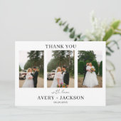 Minimalistische bruiloft Moderne bruiloft Foto Dan Feestdagenkaart (Staand voorkant)