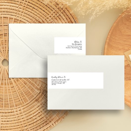 Minimalistische bruiloft moderne kalligrafie gast