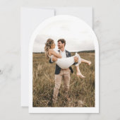 Minimalistische bruiloft moderne stijlvolle eenvou kaart (Achterkant)