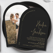 Minimalistische bruiloft moderne stijlvolle eenvou kaart