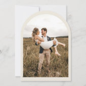 Minimalistische bruiloft moderne stijlvolle eenvou kaart (Achterkant)