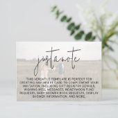 Minimalistische bruiloft moderne stijlvolle foto o informatiekaartje (Staand voorkant)