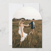 Minimalistische bruiloft moderne stijlvolle foto o kaart (Achterkant)