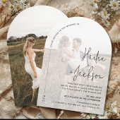 Minimalistische bruiloft moderne stijlvolle foto o kaart