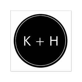 Minimalistische bruiloft monogram stempel