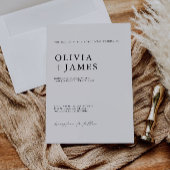 Minimalistische bruiloft nodigt uit tot Sjabloon Kaart