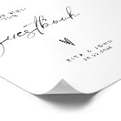 Minimalistische bruiloft Onderteken ons gastenboek Poster (Hoek)