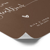 Minimalistische bruiloft Onderteken ons gastenboek Poster (Hoek)