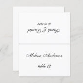 Minimalistische bruiloft-plaatskaart - Gedrukte ga (Voorkant / Achterkant)