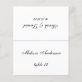 Minimalistische bruiloft-plaatskaart - Gedrukte ga (Voorkant)