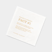 Minimalistische bruiloft plezier feit Custom goude Folie Servetten (Links)