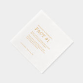 Minimalistische bruiloft plezier feit Custom goude Folie Servetten (Rechts)