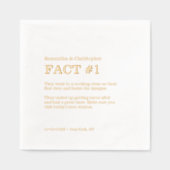 Minimalistische bruiloft plezier feit Custom goude Folie Servetten (Voorkant)