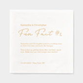 Minimalistische bruiloft plezier feit Custom goude Folie Servetten (Voorkant)