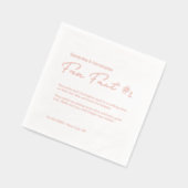 Minimalistische bruiloft plezier feit Custom Roos  Folie Servetten (Links)