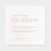 Minimalistische bruiloft plezier feit Custom Roos  Folie Servetten (Voorkant)