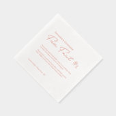 Minimalistische bruiloft plezier feit Custom Roos  Folie Servetten (Rechts)