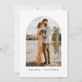 Minimalistische bruiloft - post bruiloft kaart (Achterkant)