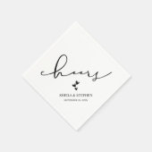 Minimalistische bruiloft proost cocktail servet (Hoek)