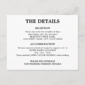 Minimalistische Bruiloft QR Code Details Behuizing Informatiekaartje (Voorkant)