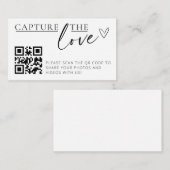 Minimalistische Bruiloft QR Code Fotoverzamelaar K Informatiekaartje (Voorkant / Achterkant)