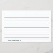 Minimalistische bruiloft recept aandenken (Achterkant)