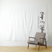 Minimalistische bruiloft receptie decor achtergron wandkleed (In Situ (horizontaal))