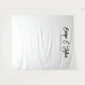 Minimalistische bruiloft receptie decor achtergron wandkleed (Voorkant (horizontaal))