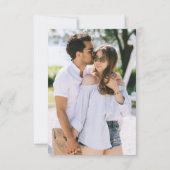 Minimalistische bruiloft receptie info met foto kaart (Achterkant)