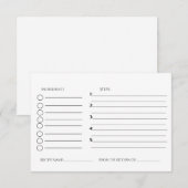 Minimalistische bruiloft-receptverzoek  informatiekaartje (Voorkant / Achterkant)