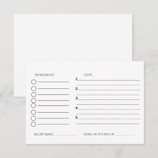 Minimalistische bruiloft-receptverzoek  informatiekaartje (Voorkant / Achterkant)