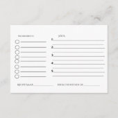 Minimalistische bruiloft-receptverzoek  informatiekaartje (Voorkant)