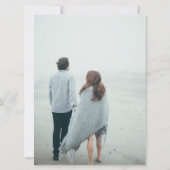 Minimalistische bruiloft repetitie diner uitnodigi kaart (Achterkant)