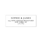 Minimalistische bruiloft retour adres Rubber stemp Rubberstempel (Afrduk)