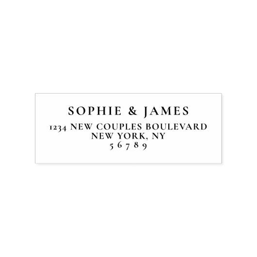 Minimalistische bruiloft retour adres Rubber stemp Rubberstempel (Afrduk)