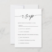 Minimalistische bruiloft RSVP Kaart (Voorkant)