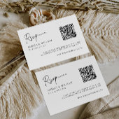 Minimalistische bruiloft RSVP Kaart Sjabloon