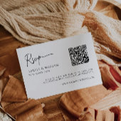 Minimalistische bruiloft RSVP Kaart Sjabloon