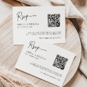 Minimalistische bruiloft RSVP Kaart Sjabloon