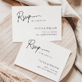 Minimalistische bruiloft RSVP Kaart Sjabloon