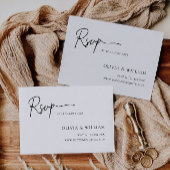 Minimalistische bruiloft RSVP Kaart Sjabloon