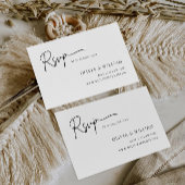 Minimalistische bruiloft RSVP Kaart Sjabloon