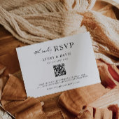 Minimalistische bruiloft RSVP Kaart Sjabloon