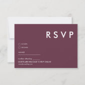 Minimalistische bruiloft RSVP Kaarten (Voorkant)