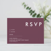 Minimalistische bruiloft RSVP Kaarten (Staand voorkant)