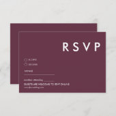 Minimalistische bruiloft RSVP Kaarten (Voorkant / Achterkant)