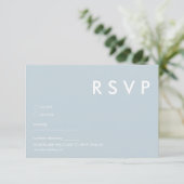 Minimalistische bruiloft RSVP Kaarten (Staand voorkant)