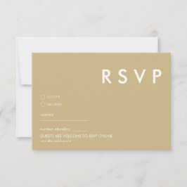 Minimalistische bruiloft RSVP Kaarten