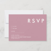 Minimalistische bruiloft RSVP Kaarten