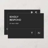 Minimalistische bruiloft RSVP Kaarten (Voorkant / Achterkant)